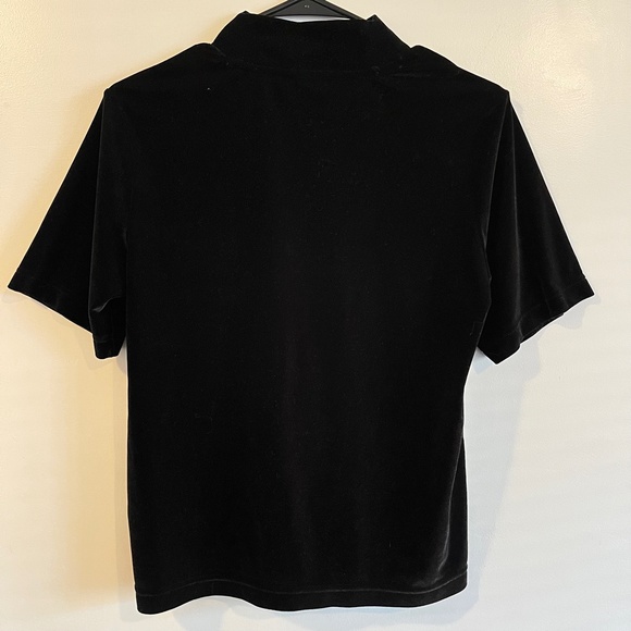 Adidas Originals Velvet Mock Neck T-Shirt - Picture 2 of 2